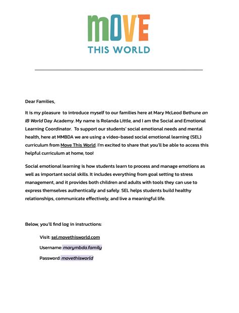 Move This World Login Information for Parents | Mary McLeod Bethune Day ...