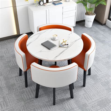 HIAPES Round Table and Chair Combination for Living Room, India | Ubuy