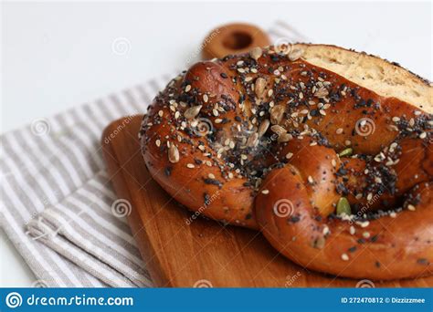 Close Up Whole Grains PRETZELS Stock Photo - Image of salted, tasty: 272470812