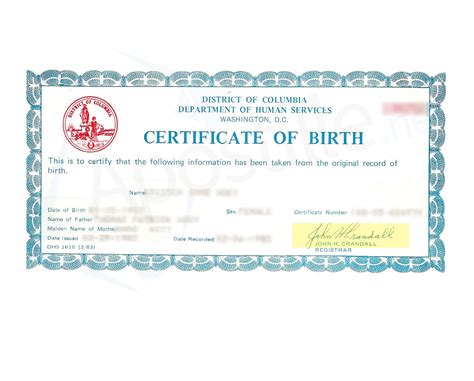How To Get Your Birth Certificate In Washington Dc