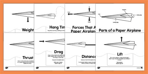 Paper Airplane Poster Set for K-2nd Grade (teacher made)