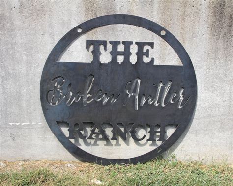 Hanging Ranch Sign, Round Cursive Ranch Sign, Custom Ranch sign, Gift ...