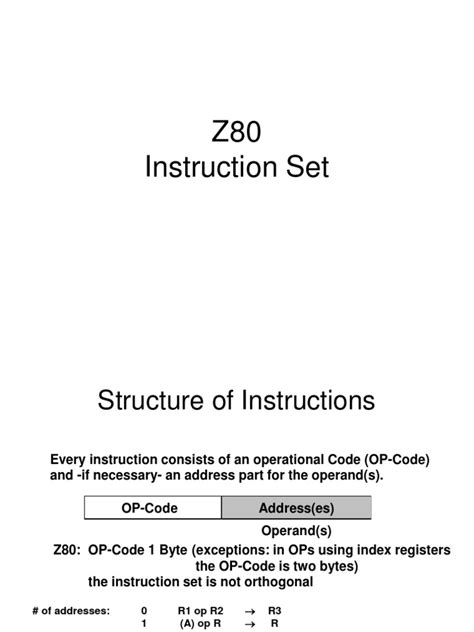 Image result for Z80 Microprocessor Instruction Set
