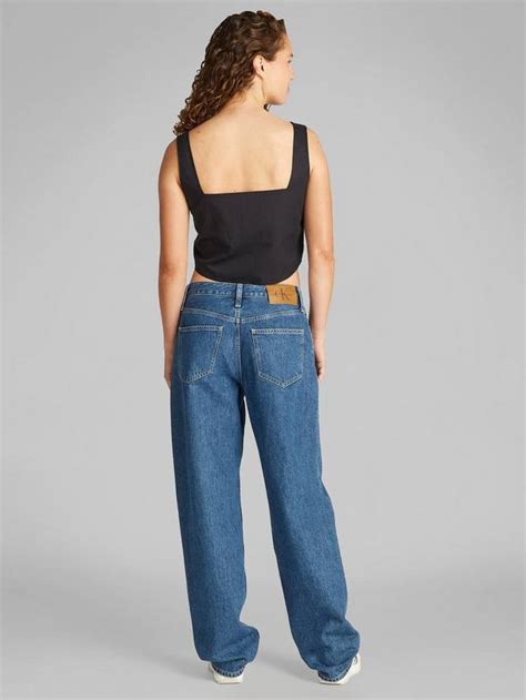 Calvin Klein Soft Button Crop Top, Black