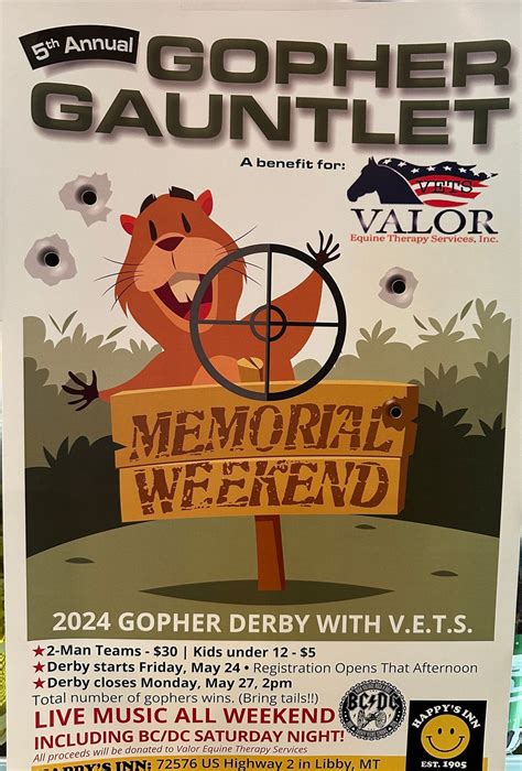 5th Annual Gopher Gauntlet! And VALOR Fundraiser , 72576 US Highway 2 ...
