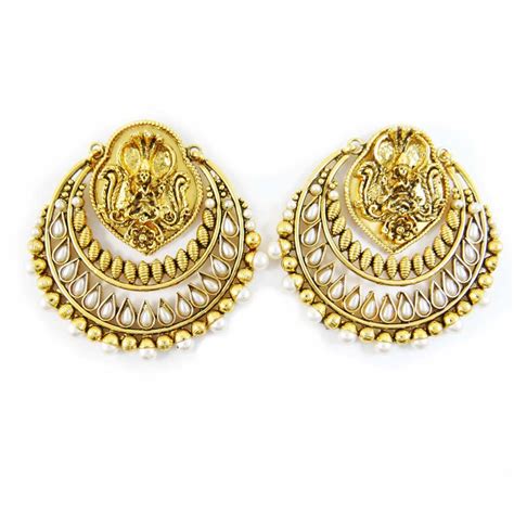 Buy Banithani Goldtone Ginni Coin Earring Set Jewellery For Women at ...