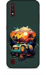 SILENCE Back Cover for (cartoon van with a camper)Printed Mobile back ...