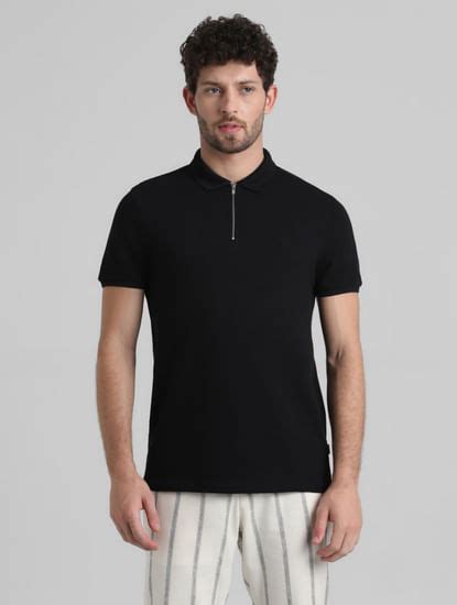 Buy White Zip-Up Polo T-shirt for Men