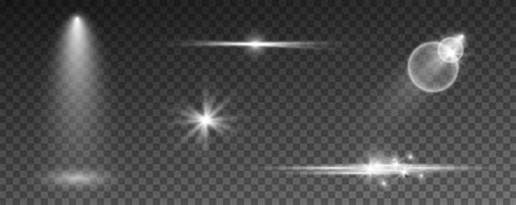 Glowing light effects isolated on transparent background 1957844 Vector ...