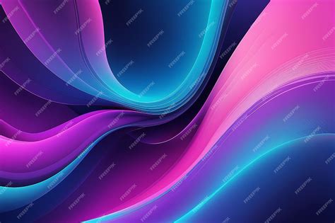 Premium Photo | Trendy neon Ultra Violet and Blue abstract wave ...