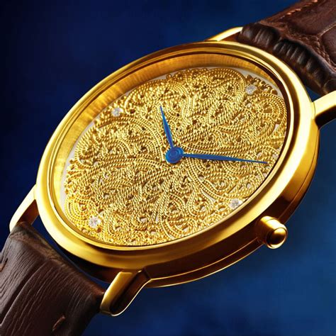 Buy Online Titan Nebula Filigree Quartz Analog 18 Karat Solid Gold ...