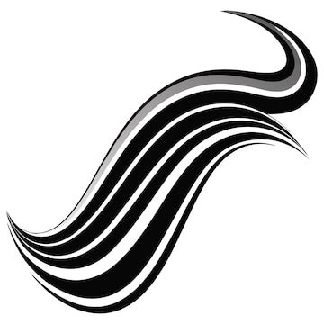 Abstract wave lines shape design black and free download | Premium Vector