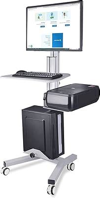 AW Medical Mobile Computer Cart Rolling PC Stand India | Ubuy