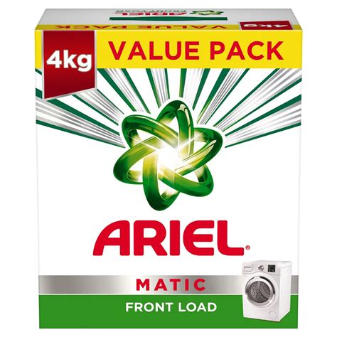 Ariel Matic Detergent Powder Front Load - 3kg +1kg free | Removes 100 ...