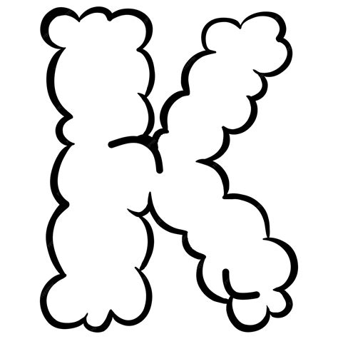 Premium Vector | Vector illustration symbol alphabet k bubble cloud isolated on white background