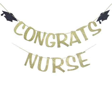 Congrats Nurse Banner for Graduation RN Party Decorations Nurse ...