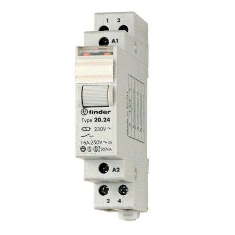 Telerupteur volet roulant 2NO 16A 24V DC, AgSnO2, inverseur 4 séquences