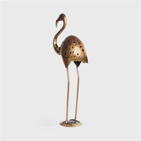 Buy Corsica Mystic India Set of 2 Metal Flamingo Figurine T-Light ...