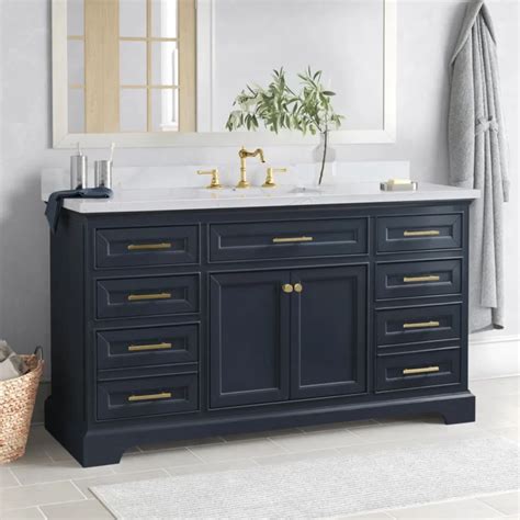 25+ Beautiful Navy Blue Bathroom Cabinets and Vanities - Pursuit Decor