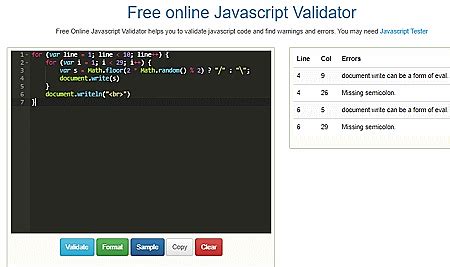 Image result for JavaScript Validator Online