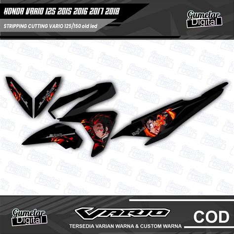 Jual STRIPPING SIMPEL HONDA VARIO 125 150 LED OLD TANJIRO DEMON SLAYER ...