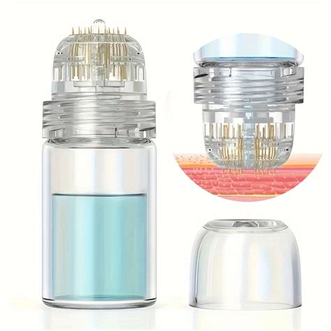 TWINZEN 0.5MM Mini Portable Needle Facial Serum Bottle with 20 Micro ...