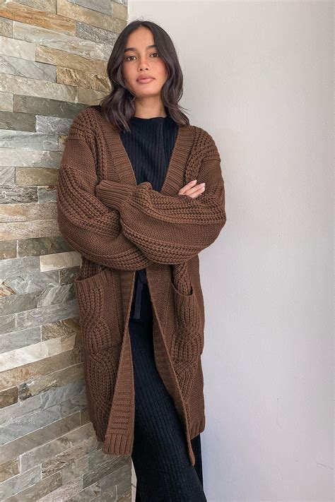 What To Wear With Dark Brown Cardigan at Ben Resch blog