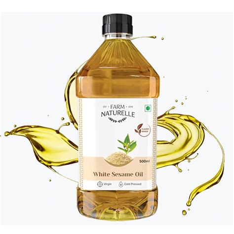 Farm Naturelle 100% Virgin Cold Pressed White Sesame Seed Cooking Oil ...