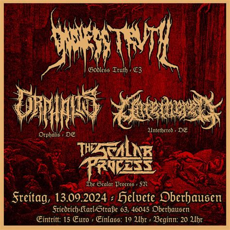 Godless Truth, Orphalis, Untethered & The Scalar Process, Helvete Pub ...