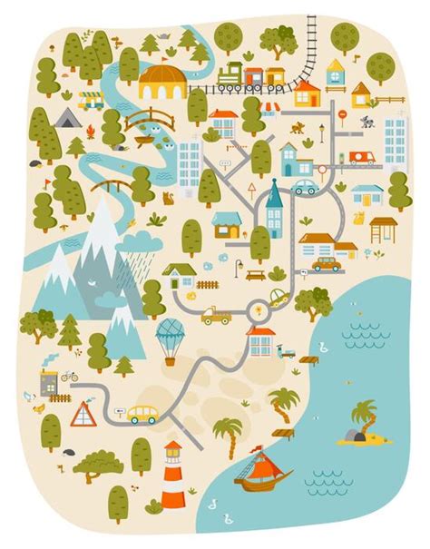 Cartoon Map Home 的图像结果