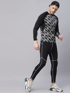 JUMP USA Geometric Print Men Round Neck White, Black T-Shirt - Buy JUMP ...