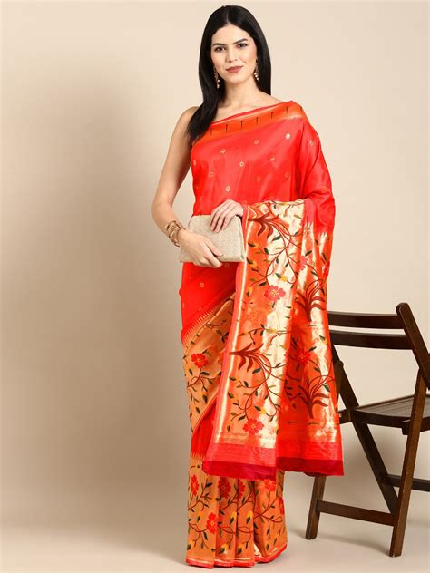 Tasarika Woven Design Ethnic Motifs Zari Paithani Saree - Price History