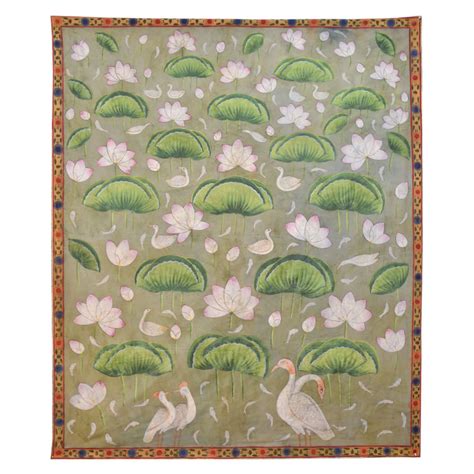 Pond Pichwai Painting in Multi-Colour for Decoration