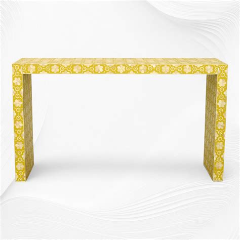 Bone Console Flower Design Yellow – Luxury Handicrafts