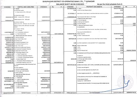 Balance Sheet : The Bhavnagar District Co-operative Bank Ltd.