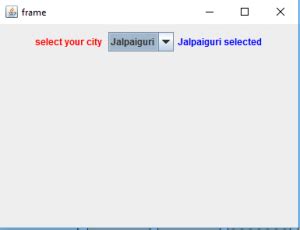 Java ComboBoxModel 的图像结果