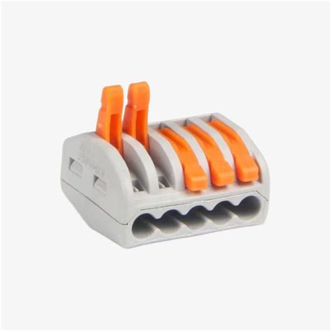 PCT-215 0.08-2.5mm 5 Pole Wire Connector Terminal Block with Spring Lo ...