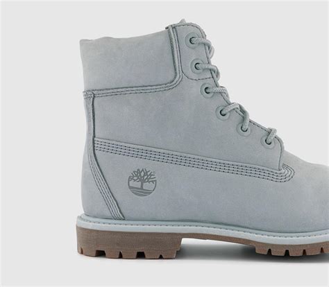 Timberland Premium 6 Inch Boots Light Grey Nubuck - Women's Ankle Boots