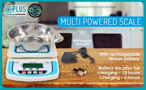 Atom A 125 Digital Kitchen Weighing Scale & Food Weight Machine for ...
