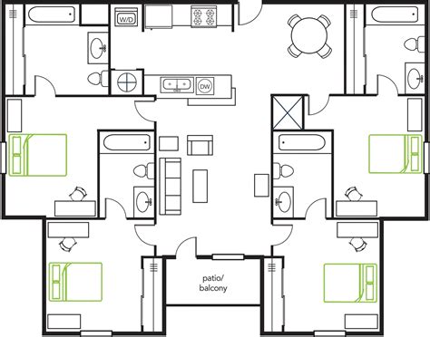 Statesboro Student Apartment Rates and Floorplans - Cambridge at Southern