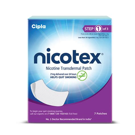 Nicotex 21mg Nicotine Transdermal Patches (7 Patches) | Cipla Health