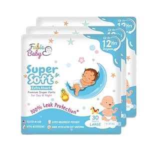 Buy FABIE BABY Premium Pants Diaper L Size with Leak Proof, 12 Hours ...