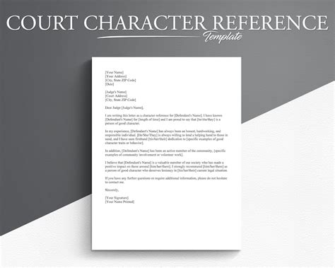 Character Reference Letter 的图像结果