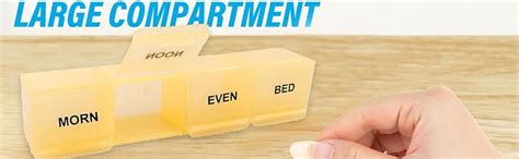 Qenixo® Pill Medicine Organizer 7-Day-Weekly Pill Case 28 Compartments ...