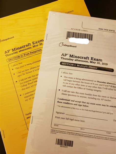 Wish me luck bois, 'bout to ace my AP Minecraft test. : r/gaming