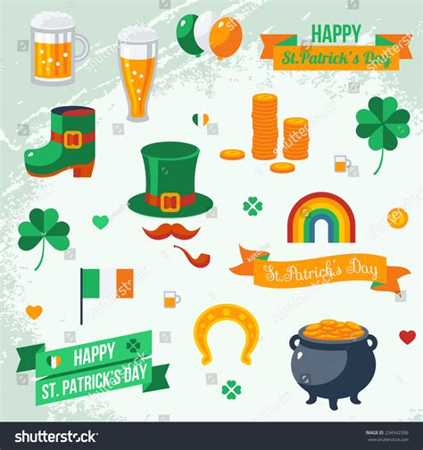 Set St Patricks Day Symbols Vector: เวกเตอร์สต็อก (ปลอดค่าลิขสิทธิ์ ...