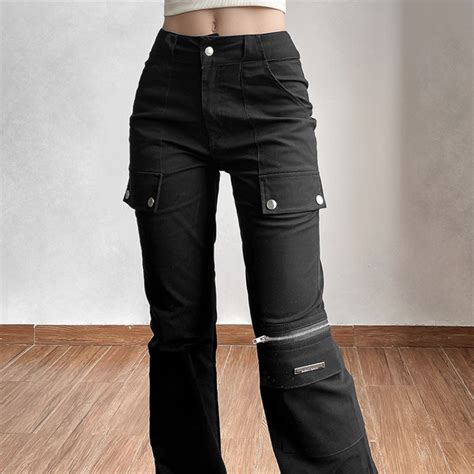 High Waist Multi-Pocket Slim and Spicy Trousers – Uncut-Trends