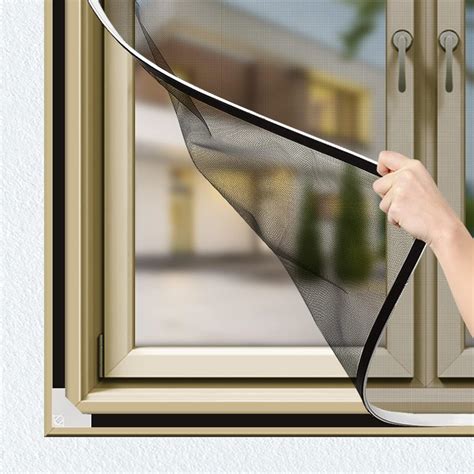 Adjustable Magnetic Window Screen Kit, Max 60''H x 36''W DIY Cat Proof ...