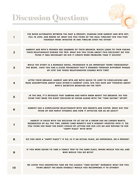 Happy Place by Emily Henry Book Club Discussion Questions - Living in ...