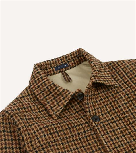 Houndstooth Check Harris Tweed Donkey Jacket – Drakes US